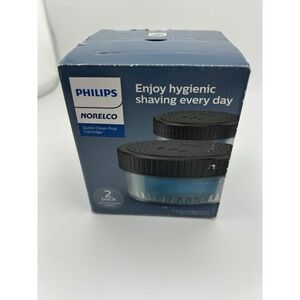 NEW Philips Norelco Quick Clean Pod Cartridge Lubricates shaver(2 pods per box)